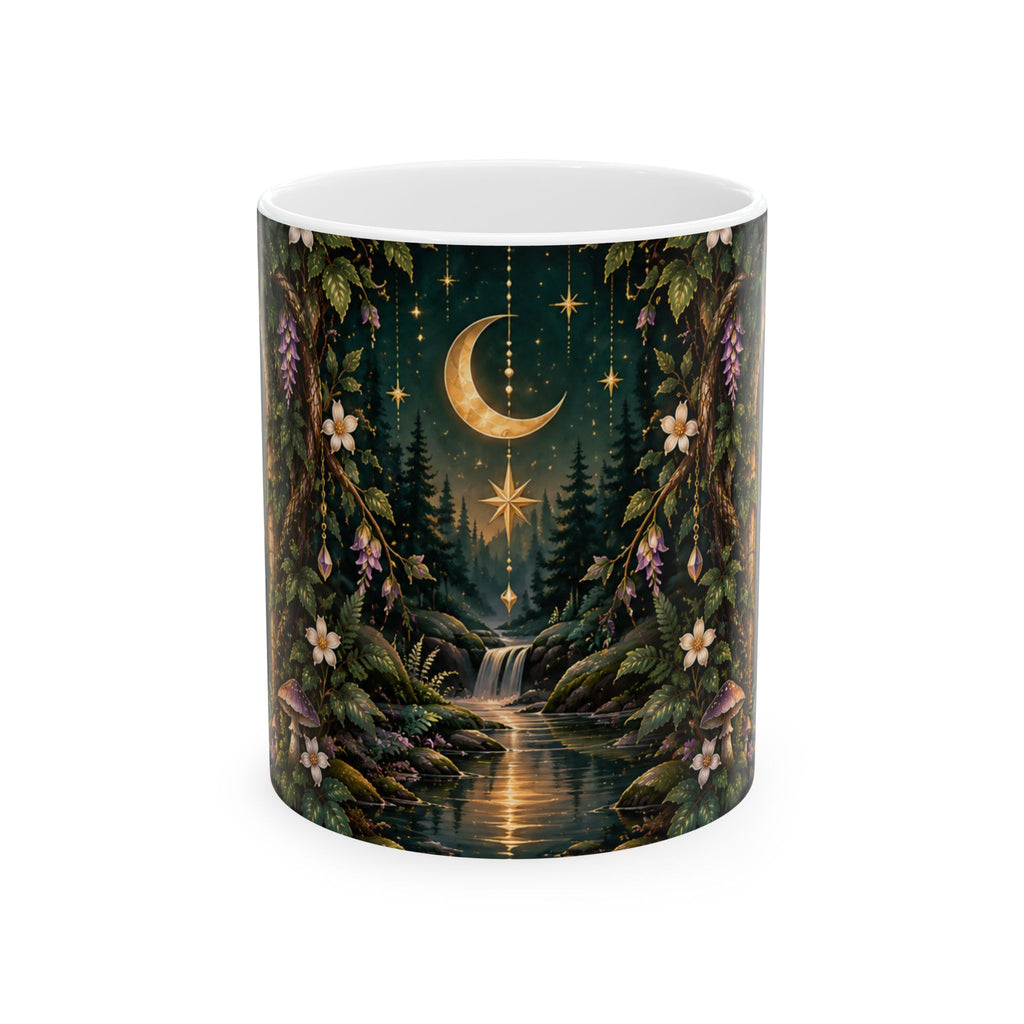 Enchanted Moonlit Forest Ceramic Mug