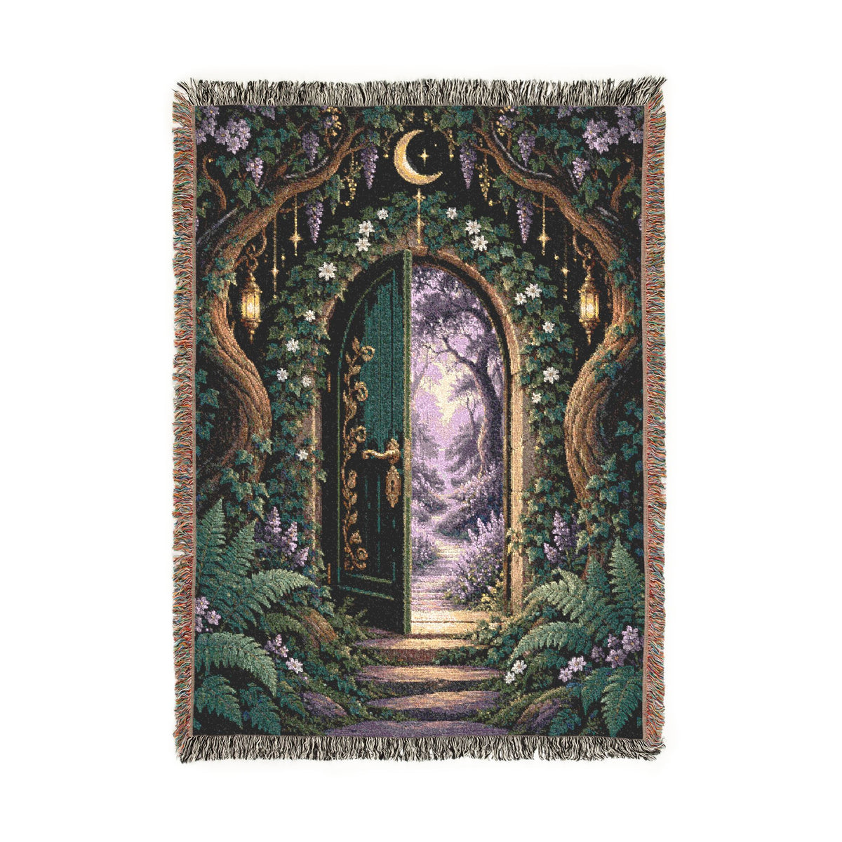 Enchanted Forest Moonlight Woven Blanket