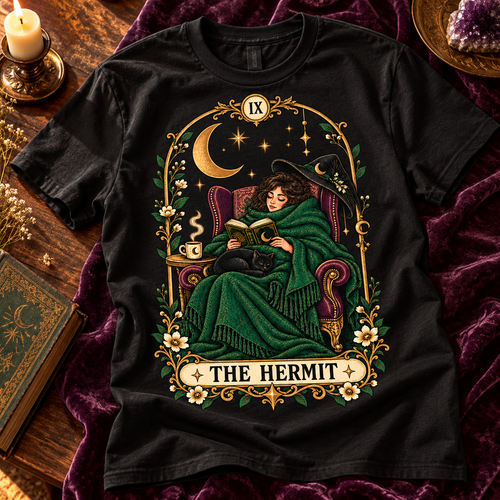 The Hermit Tarot Card Oversized Boxy Tee